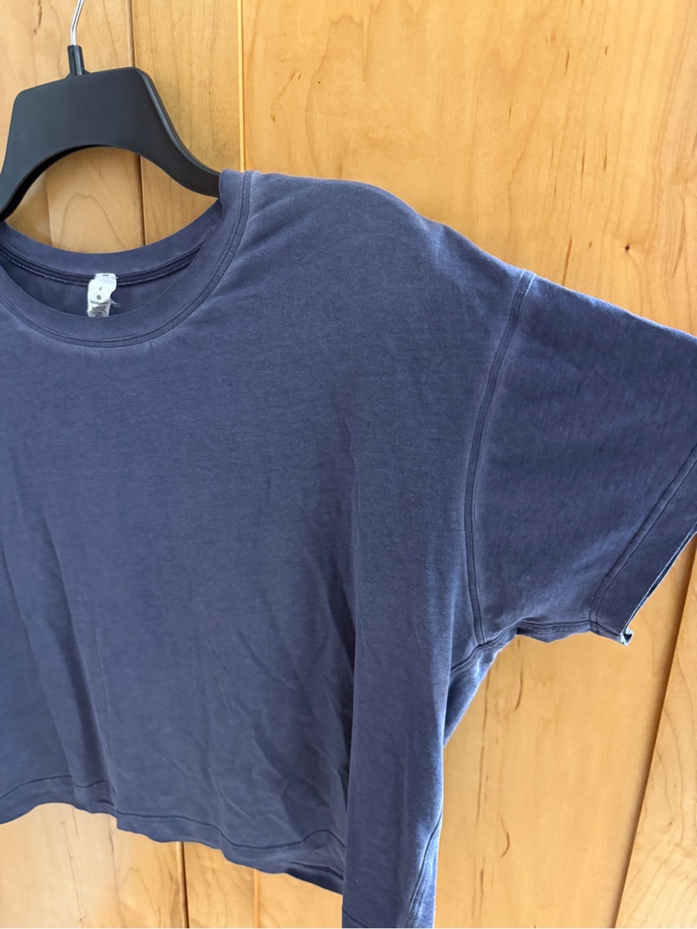 Lululemon Cates Tee Cropped *Fade Sublimado Pigment Dye Cadet Blue Size 8 - Picture 5 of 11